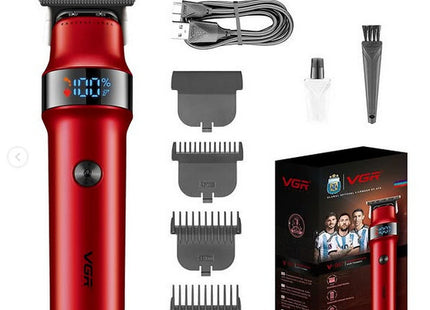 VGR V-987 επαγγελματικό σετ κουρευτικής μηχανής μαύρο κόκκινο 