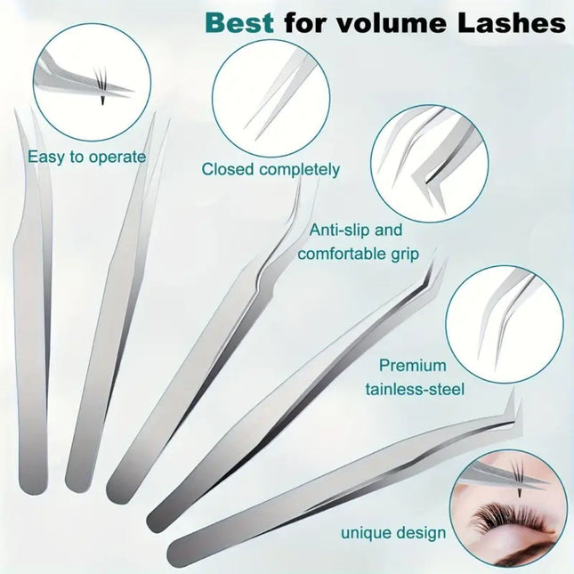 Ψεύτικες Βλεφαρίδες Λαβίδα Τοποθέτησης για Βλεφαρίδες 6τμχ