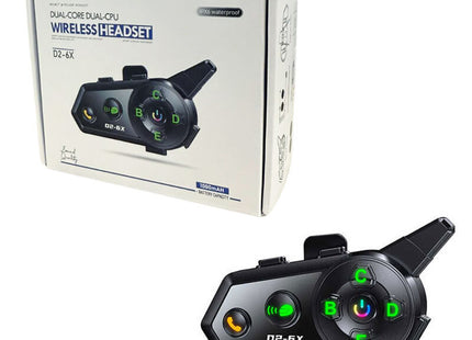 Ασύρματη Ενδοεπικοινωνία Κράνους D2-6X 1000mAh - Dual Core