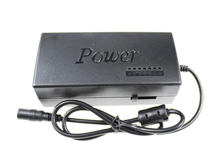Μαύρο universal power adapter HHW-96W με επιλογές τάσης 12 έως 24V