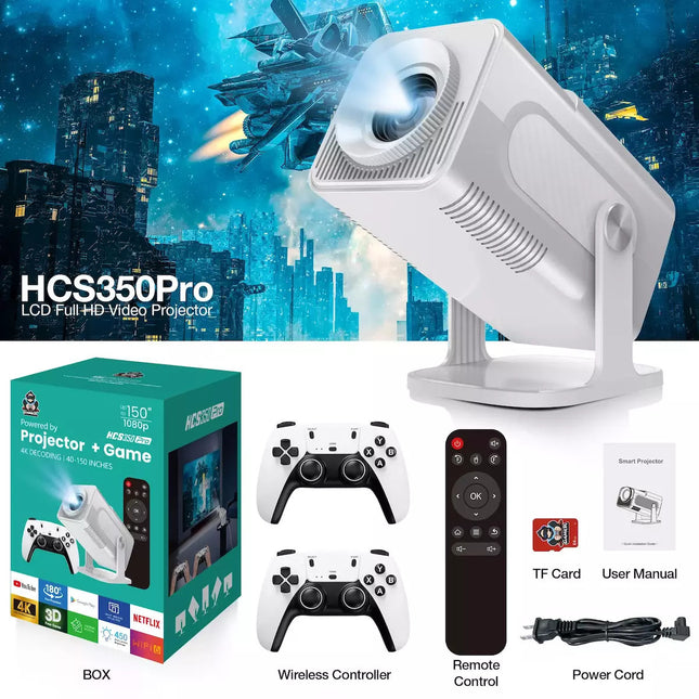 Projector Full Hd & 4k Decoding Android 12 Operating System> Hcs350 Pro 64g Eu