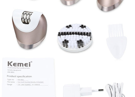 Kemei 5 In 1 Lady Hair Remover Shaver Σετ Αποτρίχωσης Epilator για Σώμα KM-8001