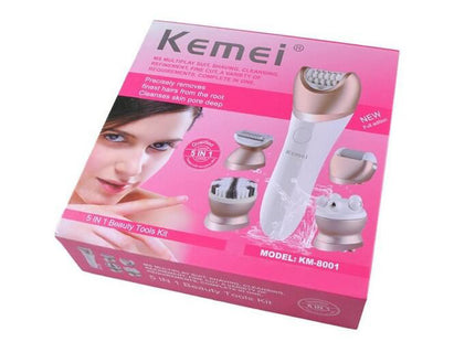 Kemei 5 In 1 Lady Hair Remover Shaver Σετ Αποτρίχωσης Epilator για Σώμα KM-8001