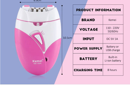 Kemei Αποτριχωτική Μηχανή Epilator για το Σώμα KM-189A