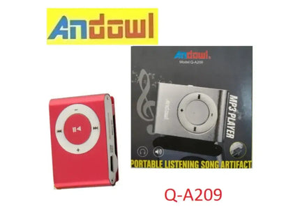 Andowl Q-A209 MP3 Player 16GB κόκκινο με μεταλλικό κλιπ One Fashion Limani