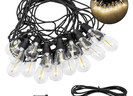 Rixme γιρλάντα φωτισμού LED IP44 15m με 16 λάμπες θερμό λευκό