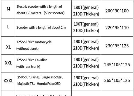 Motowolf Κουκούλα Μηχανής Αδιάβροχη MDL0802B-BKDM