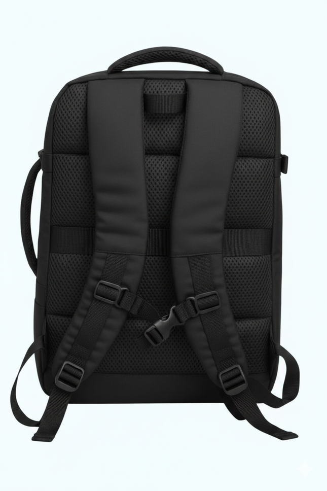 Ormi 66881 Σακίδιο Πλάτης Επεκτεινόμενο και Αδιάβροχο σε Μαύρο Χρώμα (48x33x20-25cm)