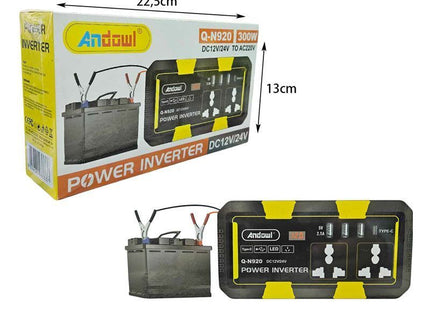 Andowl Q-N920 power inverter 300W με διαστάσεις συσκευασίας