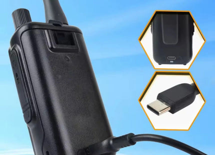 Πίσω όψη Baofeng UV-5R EU Mini με φόρτιση USB-C