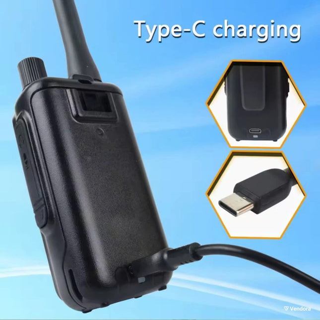 Πίσω όψη Baofeng UV-5R EU Mini με φόρτιση USB-C