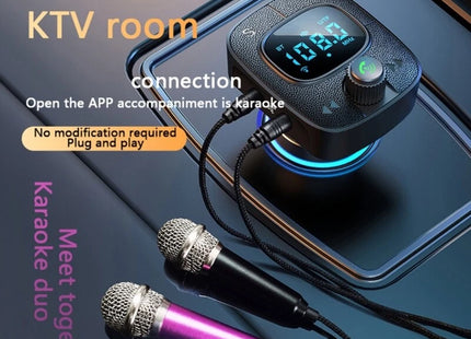 COWSOUND K300 συνδεδεμένο με εξωτερικά μικρόφωνα για χρήση karaoke