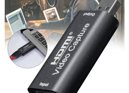 Μαύρη κάρτα HDMI Video Capture και παράδειγμα σύνδεσης σε laptop