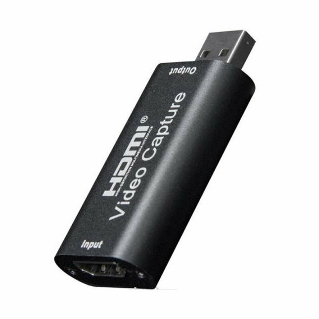 Μαύρη κάρτα καταγραφής βίντεο με είσοδο HDMI και βύσμα USB-A