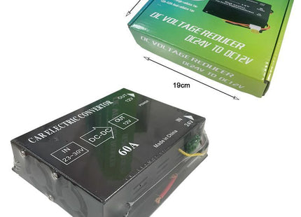 EJC car electric convertor 60A DC 24V σε DC 12V με διαστάσεις συσκευασίας