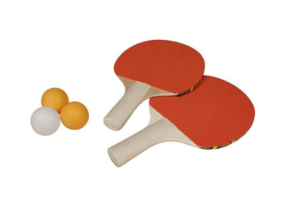 Σετ ping pong Haoxin με δύο ρακέτες και τρία μπαλάκια σε λευκό φόντο