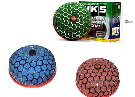 Φιλτροχοάνη HKS Super Power Flow 200×90mm σε μπλε κόκκινο και πράσινο με συσκευασία