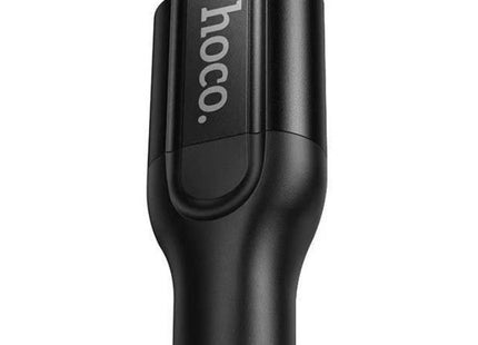 Μαύρος Hoco UPA35 αντάπτορας με αρσενικό βύσμα USB-C και θηλυκή υποδοχή 3,5 mm.