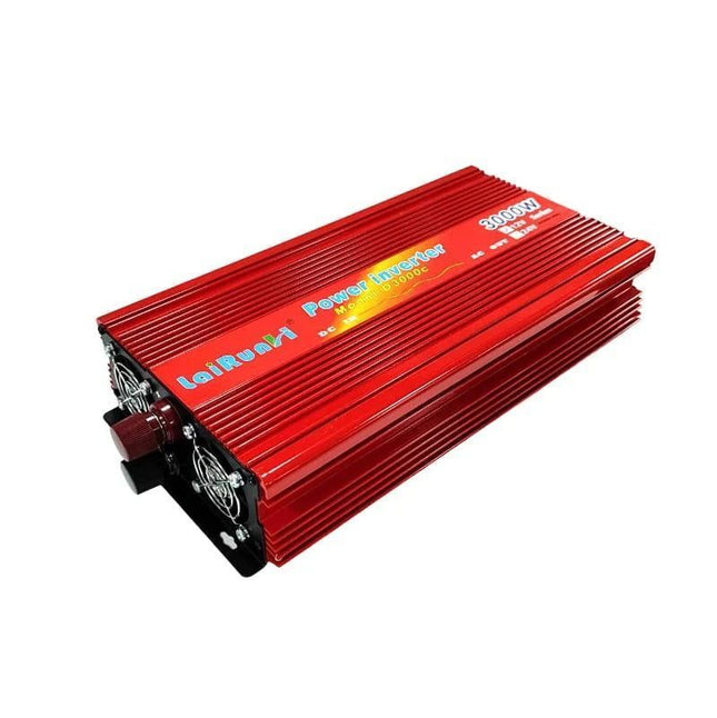 Κόκκινος inverter αυτοκινήτου LaiRunH 3000W 24V με ανεμιστήρες ψύξης