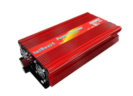 Κόκκινος inverter αυτοκινήτου LaiRunH 4000W 12V με ανεμιστήρες ψύξης
