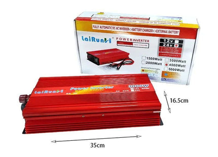 LaiRunH power inverter αυτοκινήτου 4000W 24V με συσκευασία και διαστάσεις