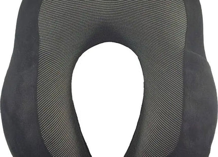 Μαύρο μαξιλάρι ταξιδίου memory foam σε σχήμα U, μπροστινή όψη