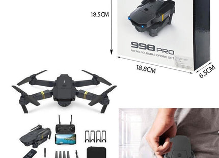 Σετ Micro 998Pro με αναδιπλούμενο drone και θήκη μεταφοράς