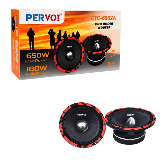 Συσκευασία PERVOI CTC-6562A pro audio woofer 6,5 ιντσών με 650W max και 180W RMS
