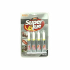 Συσκευασία Rill Super Glue με τέσσερα σωληνάρια και λευκά καπάκια.