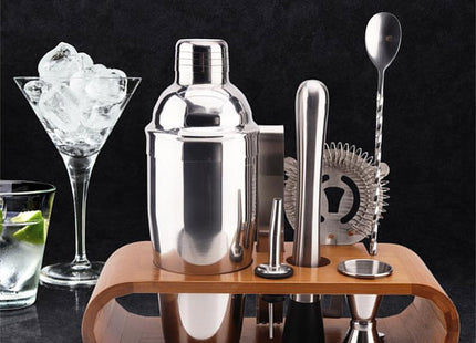 Σετ εργαλείων cocktail από ανοξείδωτο ατσάλι σε βάση μπαμπού