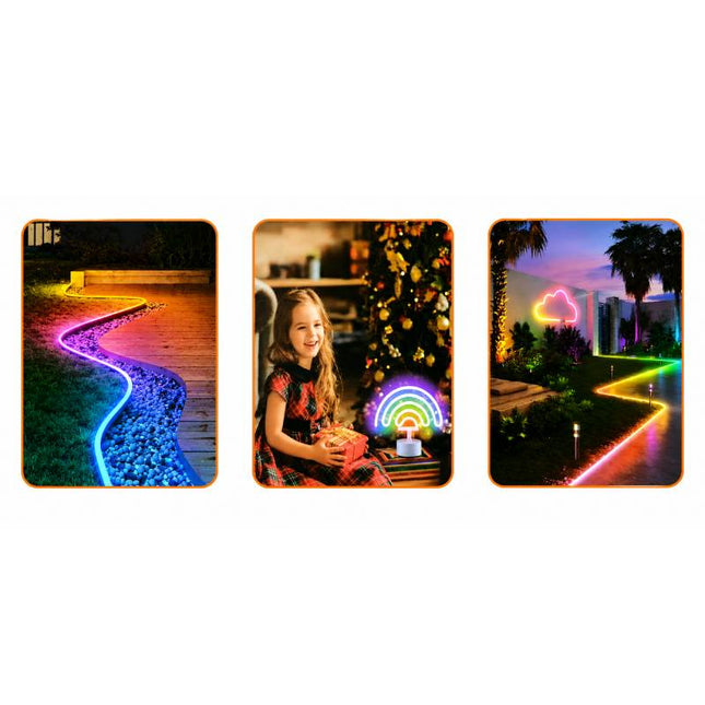 RGB LED neon ταινία 5 μέτρων σε εξωτερικές και διακοσμητικές εφαρμογές