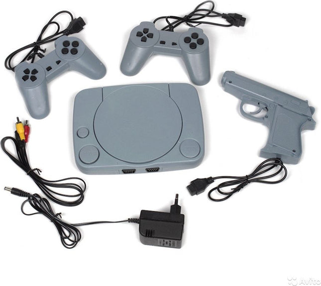 Ρετρό κονσόλα Super 8 Bit με χειριστήρια πιστόλι AV καλώδιο και τροφοδοτικό
