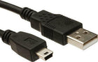 Καλώδιο USB-A σε Mini USB-B 1,5m μαύρο με τα δύο βύσματα