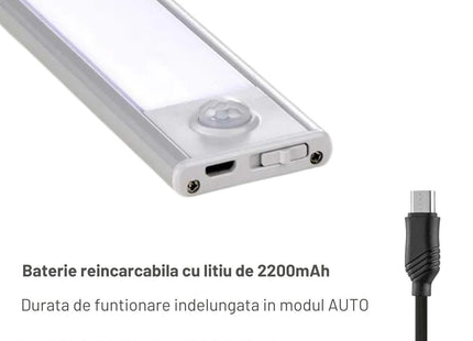 USB θύρα φόρτισης και επαναφορτιζόμενη μπαταρία 2200mAh σε LED φωτιστικό
