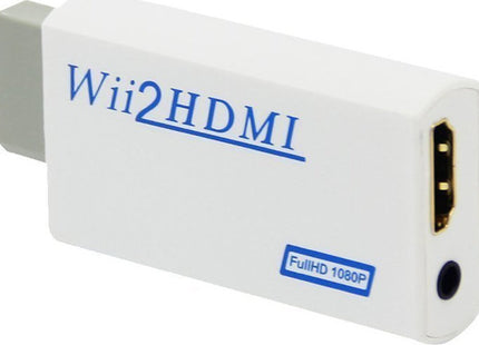 Λευκός μετατροπέας Wii2HDMI με έξοδο HDMI και θύρα ήχου 3.5mm