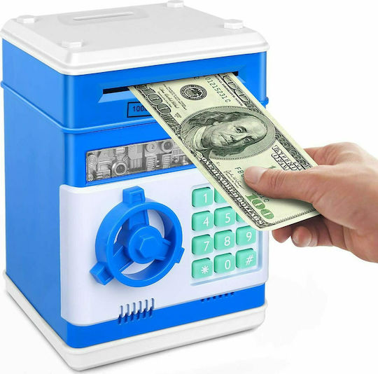 Παιδικός Κουμπαράς Πλαστικός Ηλεκτρονικός με Κωδικό Ασφαλείας 13.5x12.5x19cm